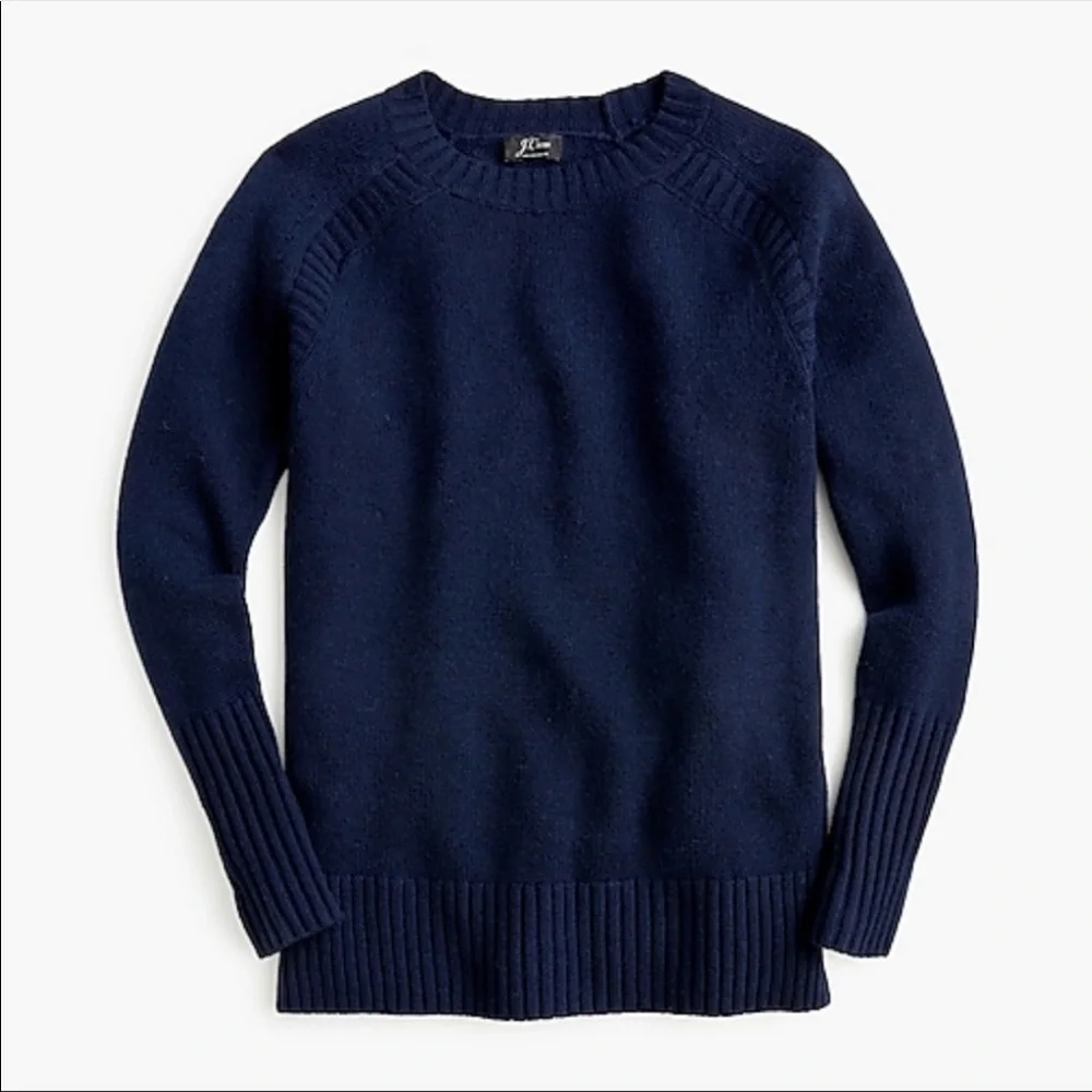 J. Crew 100% cashmere everyday navy sweater. New. Size XXS.
